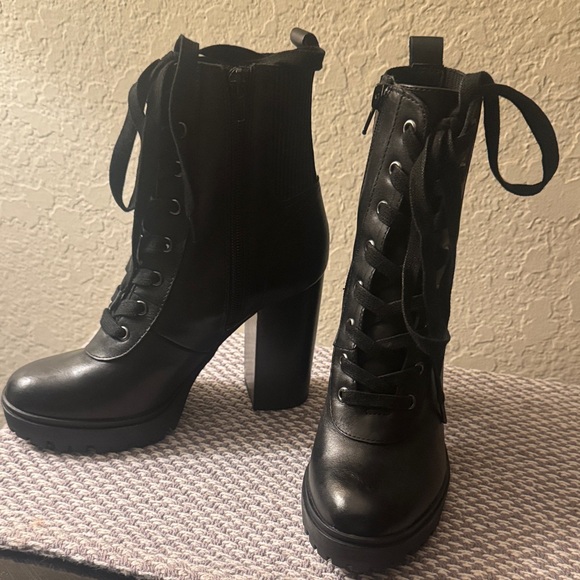 Steve Madden Shoes - Black Lace-Up Ankle Boots